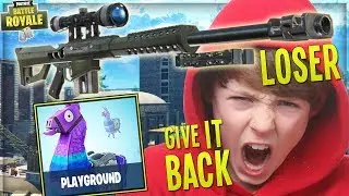 1V1 TROLLING COCKY KID w/ *NEW* HEAVY SNIPER RIFLE ON PLAYGROUND MODE ON FORTNITE (Fortnite Trolling