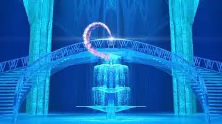 Disney Frozen Ice Palace magic pixie dust vfx for theater background live sing along