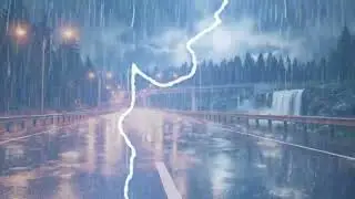 Moonlit Forest Rain on a Quiet Bridge | Overnight Sleep Ambience (8 Hours)