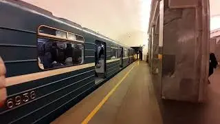 Поездка на Ем-501 №6948 и Ем-501 №6938 Автово - Балтийская (Линия 1)