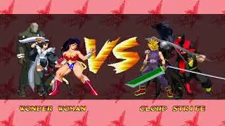 [4K] MUGEN: ETB &ndash; Wonder Woman, Ethica, Iroha, Mr. X vs Cloud Strife, Dark Sephiroth, Ermac, Goten