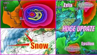 Major Hurricane Epsilon, Tropical Storm Zeta Forecast - Heavy Snowfall Northeast - WeatherMan Plus