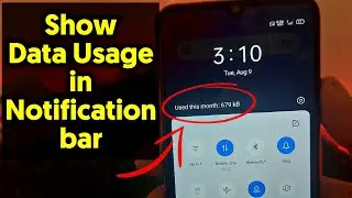 How to Show Data Usage on Notification Bar - Show daily data usage in notification panel