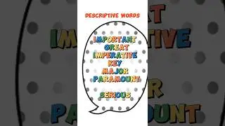 descriptive words #shorts @Roopaarts