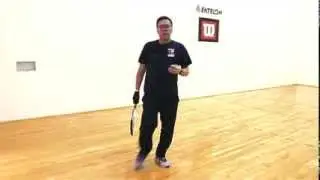 Racquetball: Return of serve strategy