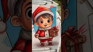 Santa Claus Drawing with @ohuhuart_official  #shorts #drawing #christmas