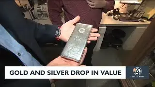 Gold and silver drop in value