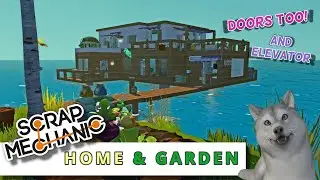 Modern Home with Elevator & Doors | Scrap Mechanic | Base Defense & Robot Avoidance Hideout