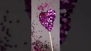 Making a glitter heart that's actually easy 💜💜💜 #craft #tutorial #diy