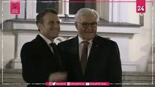 French President Macron meets German President Steinmeier in Berlin