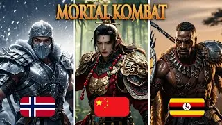 Asking AI to create a Mortal Kombat fighter for each country 🐉