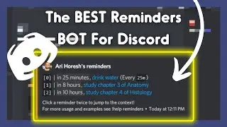 The BEST Discord Study and Productivity Reminders Bot Tutorial