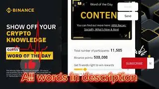 New Crypto WODL- Theme SocialFi-Binance Word Of The Day Answers #cryptowodl #crypto #wotd #btc #eth