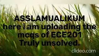 vu|| ECE201||MCQS-MIDTERM||QUIZ 1