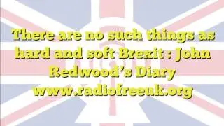 There are no such things as hard and soft Brexit : John Redwood&rsquo;s Diary (3 of 17)