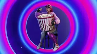 *NEW* Fortnite JUMBO Popcorn Emote! GAMEPLAY!