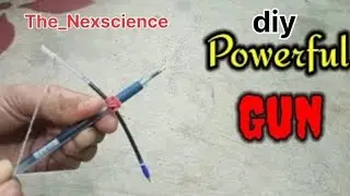 How to make pen gun|pen crossbow|diy|pen gun toy|@The_Nexscience