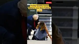Trump Save Melania Near To Fall!😂#comedy #trending #ai #trump #shorts #love #viral #ytshorts  #funny