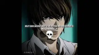 NOT BECAUSE I'M WEAK..💀 | Death note edit #anime #motivation #quotes #deathnoteedits #shorts