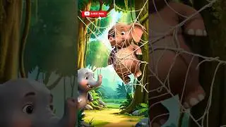 Ek Mota Hathi 🐘 | Fun Hindi Rhyme | Cute Kids Cartoon Short #hindirhymes #kidslearning #babyvideos