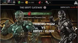 Triborg Team ( Smoke - Subzero) The Krypt Elder Floor Gameplay MK Mobile.