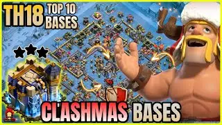 MERRY CHRISTMAS! TOP 10 TOWNHALL 18 BASE ! TH18 LEGEND BASES WITH LINK ! ANTI 2 STAR TH18 WAR BASE