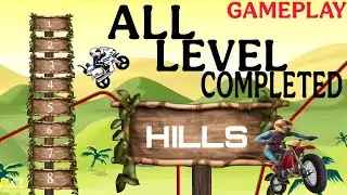 BIKE RACE: MOTORCYCLE /HILLS/LEVEL 1-8 / ALL LEVEL COMPLETED ANDROID GAMEPLAY 💨📢📈🚀