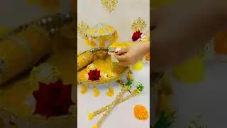 Haldi Platter #weddingvibes #decoration #haldi#diy#haldiceremony# sticks#wedding#decor #handmade#yt