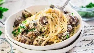Creamy Garlic Parmesan Mushrooms