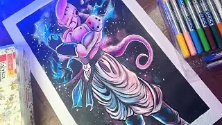 Drawing Majin Buu Spirit Bomb using 