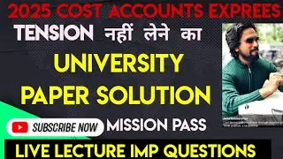 COST account|Atkt 2025 |Tybcom sem6| Imp questions|  Solution Mumbai University |ARk sir