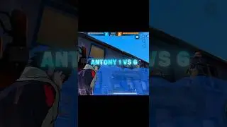 1 vs 6 ANTONY GAMEPLAY ❤️&zwj;🔥 #antonyflexff #freefire #2v6challenge