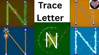 Trace Letter N UPPERCASE Learn to Write The Alphabet Letter FUN LEARNING VIDEOS FOR KIDS
