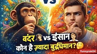 बंदर 🐒 vs इंसान 👨 | कौन है ज़्यादा बुद्धिमान? 🤯 | funnyrok04