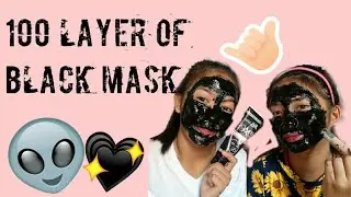 100 LAYER OF BLACK MASK 👽 GONE WRONG😆 (philippines) | besttwins❤