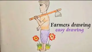How to draw a farmer/easy step by step Drawing #SAMPLE DRAWING 