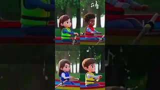 Row Row Row Your Boat 🚤 Fun Action Song for Kids | HappyTinyTunes #Shorts