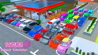 COLLECT ALL RAINBOW 🌈 SUPER CARS 😱 AT CHERRY CAT 🚙 | Sakura School Simulator 🚔🤯