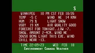 [24/7] Winnipeg Weather Channel | 80/90s Cable TV