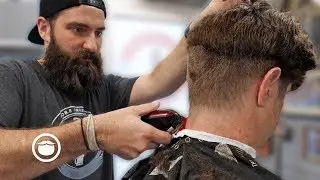Crazy Thick Side Part Haircut | The Dapper Den