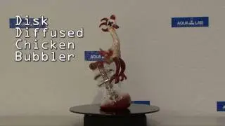 Joshua Opdenaker aka JOP Glass Disc Diffused Chicken Bubbler Bong