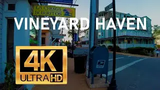 Main Street Vineyard Haven, Martha's Vineyard  Walking Tour MVVACATION.com [4K]