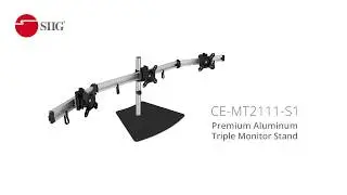 Подставка для трёх мониторов из алюминия SIIG Premium (артикул: CE-MT2111-S1)