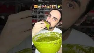 Food ASMR Eating a Dubai Chocolate Burger 🍔 🍫 