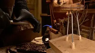 cabin woodworking . solowork . log stool . woodworking ASMR