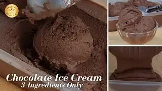 Chocolate Ice Cream - 3 Ingredients | No Machine Needed #shorts