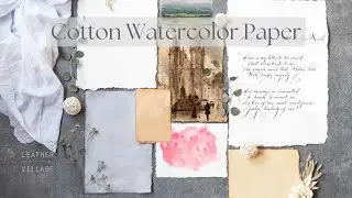 Handmade cotton paper | Watercolor paper | Deckle edge vinatge paper By Leather village