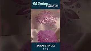 Playing with Floral Stencils on the Gel Plate 🌸