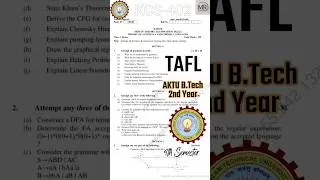 TAFL &bull; SEM-IV &bull; AKTU B.Tech 2nd Year #exam #aktuexam #engineeringstudents #semesterexam #2ndyear #yt