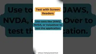 Test with Screen Readers #accessibility #AccessibilityTesting